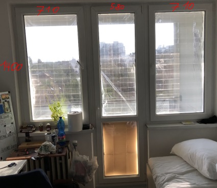 rozměry oken na koleji Kajetánka