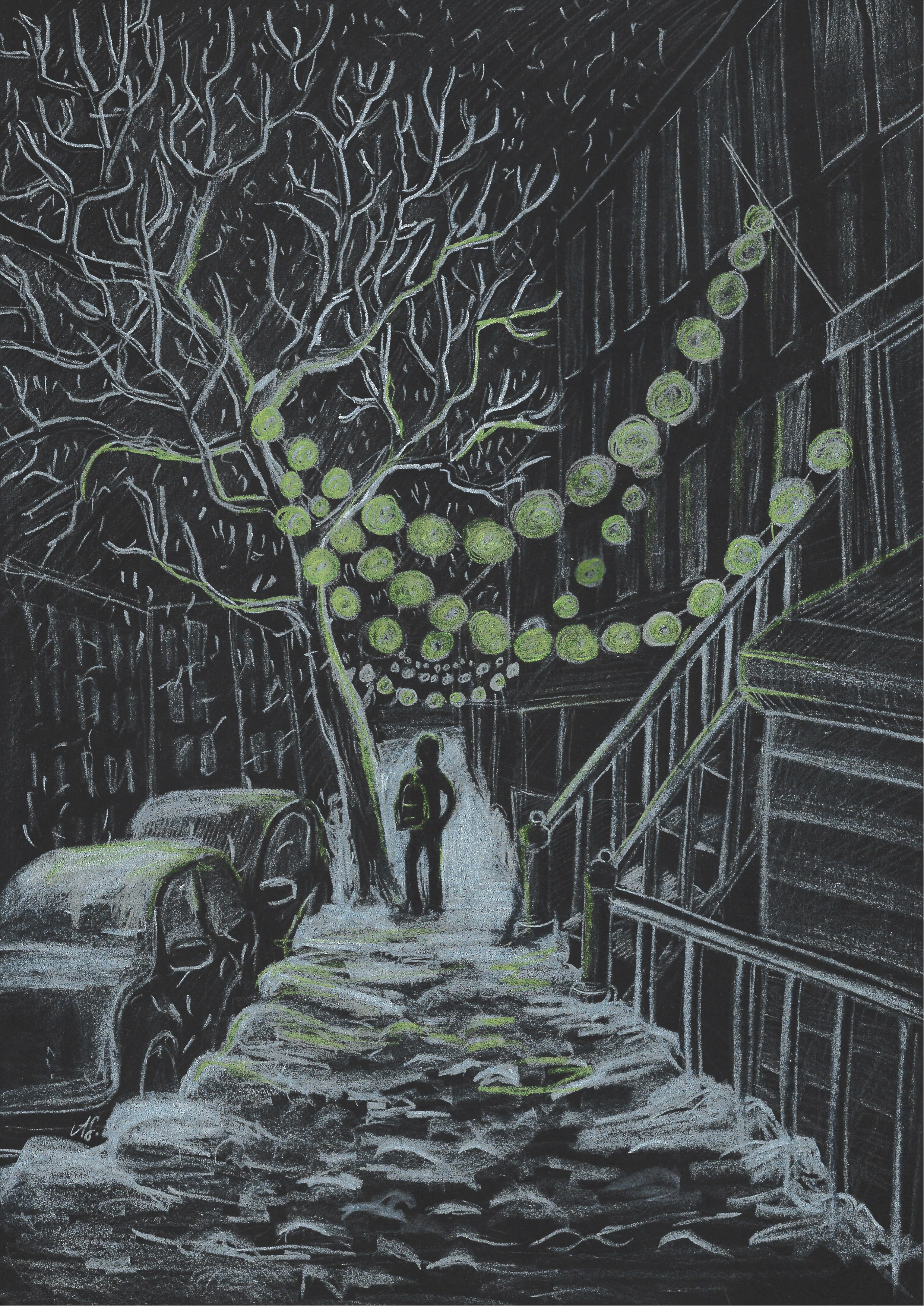 Kreba na černý papír