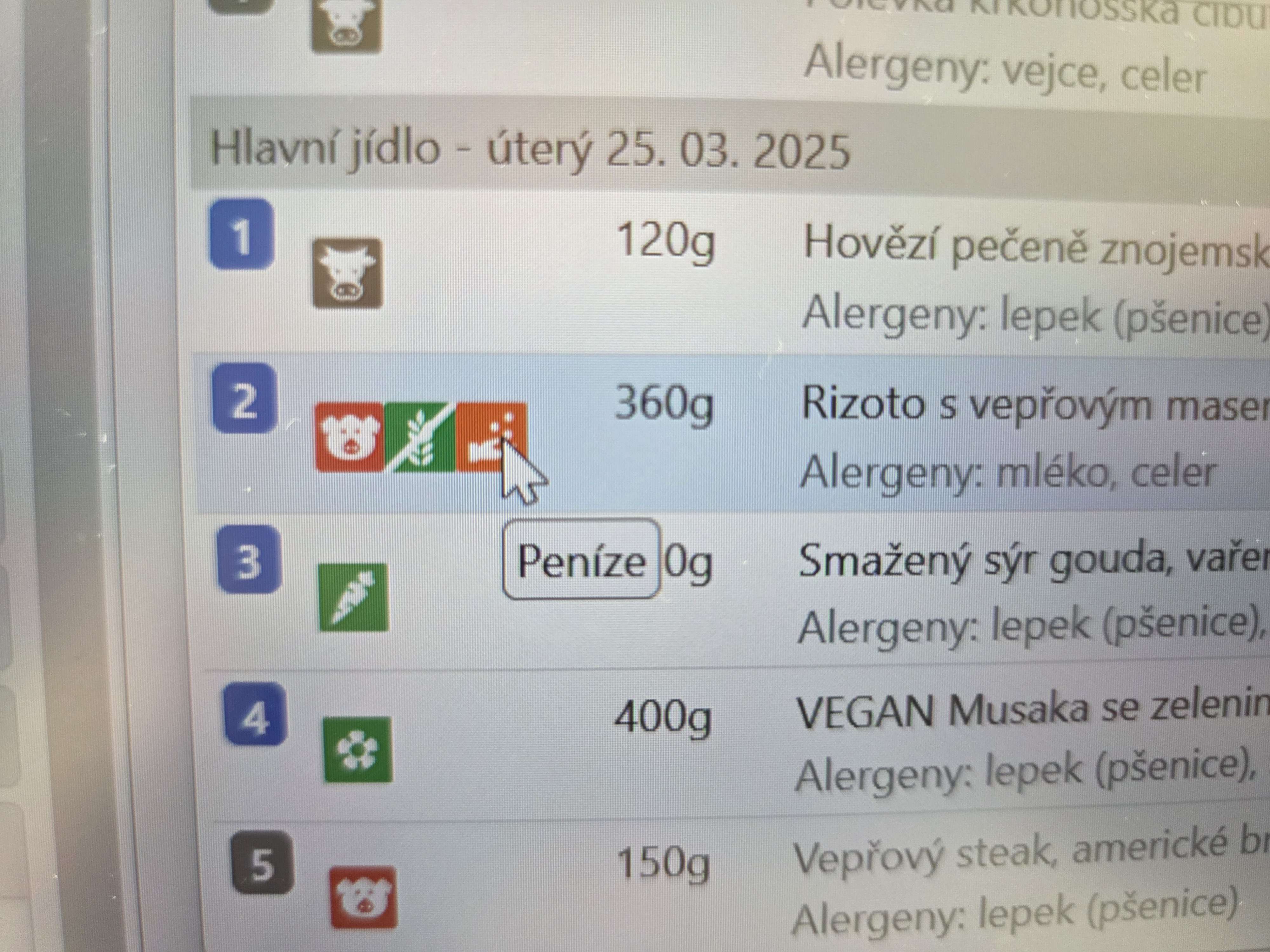 Peníze jako ingredience